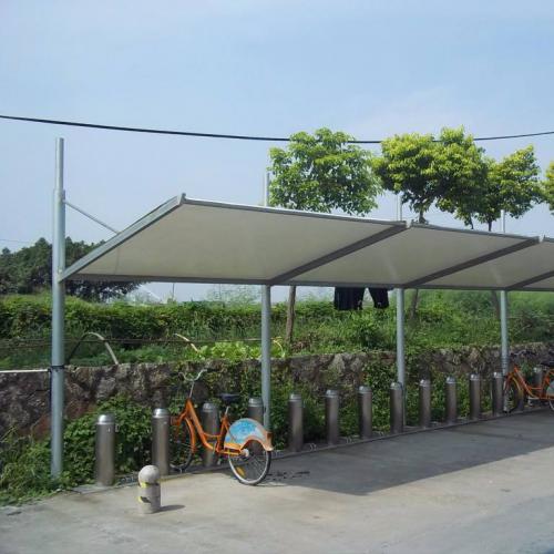 膜结构自行车棚非机动车棚  膜结构停车棚  膜结构自行车棚