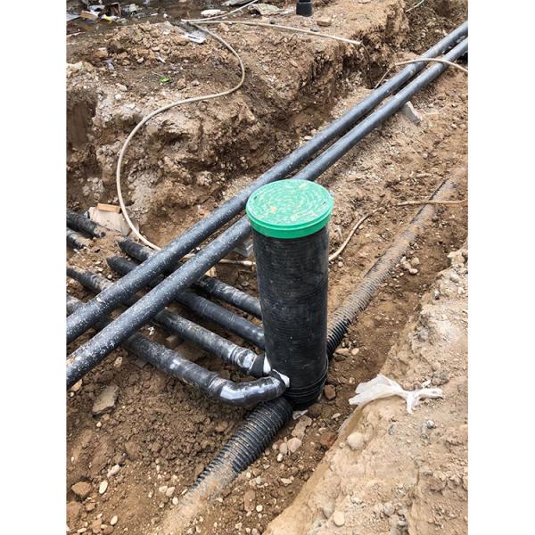 宁夏银川市政道路直臂式检查井 HDPE塑料材质 黑色排污系统