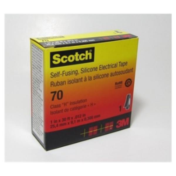 3M Scotch 70#自融硅胶电气胶带 高温抗弧 25.4mm*9.1m*0.305mm